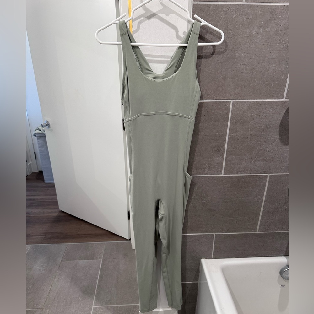 Aritzia’s TnAction Sleek Sage Green Jumpsuit